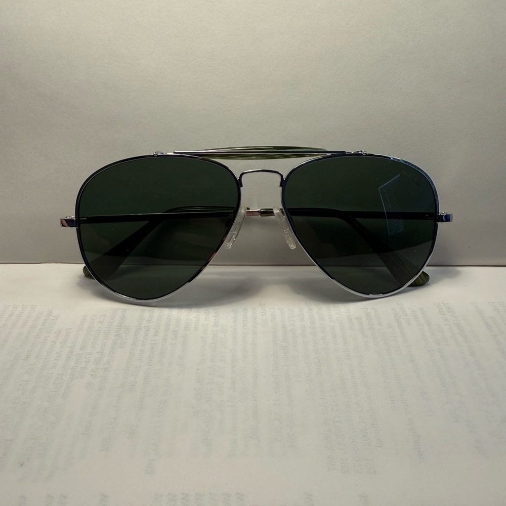 Randolph Engineering Silver and Black Sunglasses